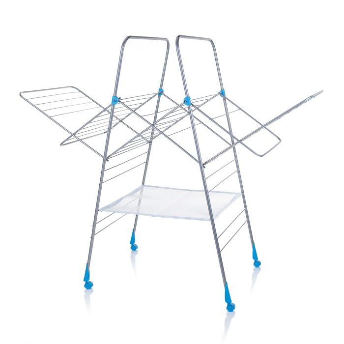 Minky Homecare Multi Dryer - Clothes Drying Rack with 82 Feet of Rack Space â€“ Folding Indoor Laundry Air Dryer (Silver) - Image 2